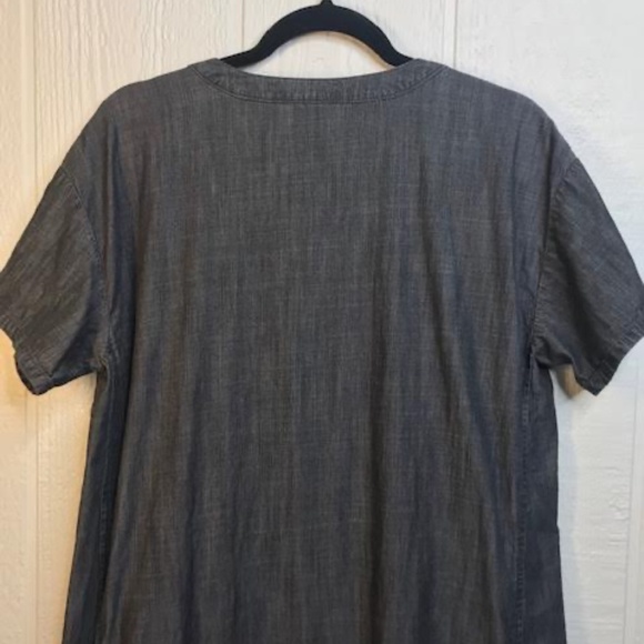 EILEEN FISHER DK GREY ORGANIC COTTON DENIM DRESS SZ. M - Picture 9 of 12